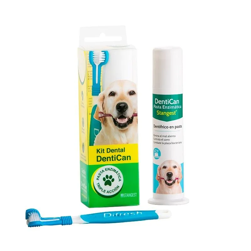 Kit Cepillo Dental y Pasta Enzimática para Perros