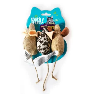 Ratón de Peluche con Catnip Pack x3